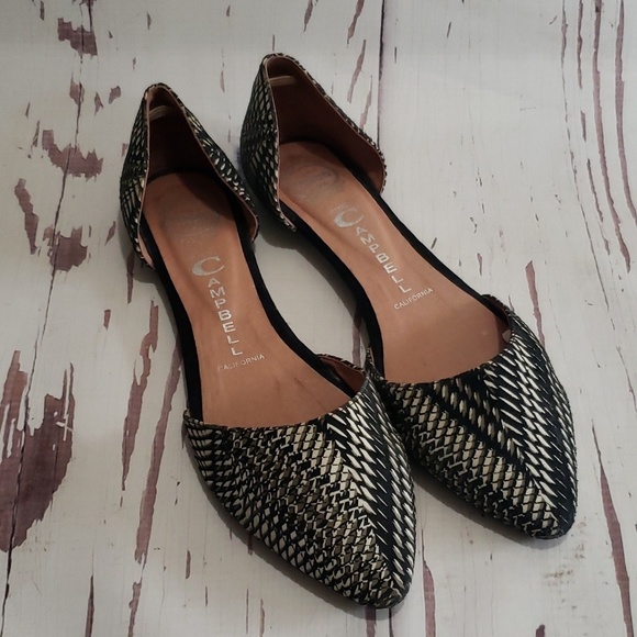 Jeffrey Campbell Shoes - Jeffrey Campbell in live black and gray canvas flats d'orsay woman shoes